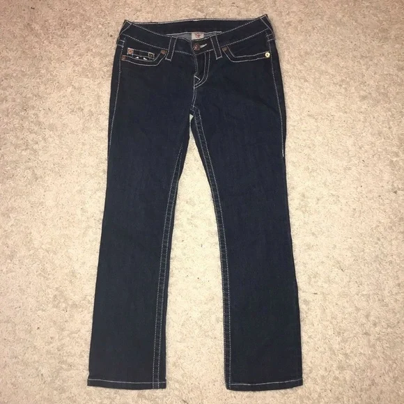 True Religion Straight Leg Dark Wash Jeans 28 - Picture 2 of 7
